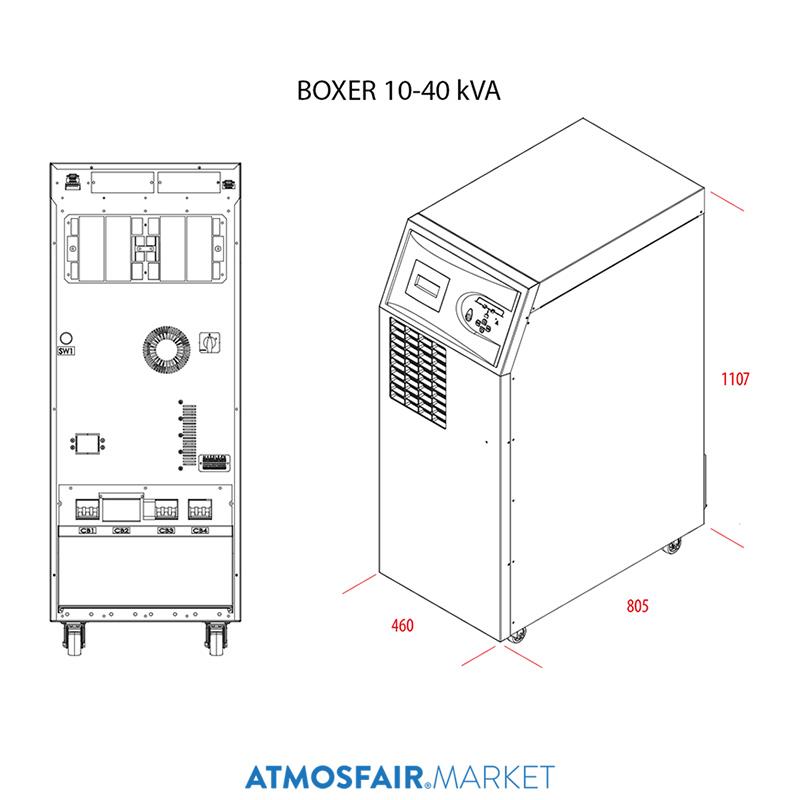 Makelsan Boxer serisi 10 kVA 15-40dk (3F/3F) Online UPS